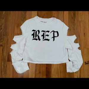 Taylor Swift Reputation Distressed Sweatshirt Sz S